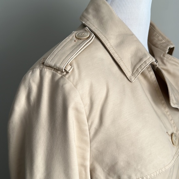 Tommy Hilfiger Women’s Solid Double-Breasted Trench Coat Tan Size XL - Picture 6 of 15